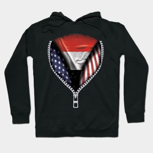 Syrian Flag  Syria Flag American Flag Zip Down - Gift for Syrian From Syria Hoodie